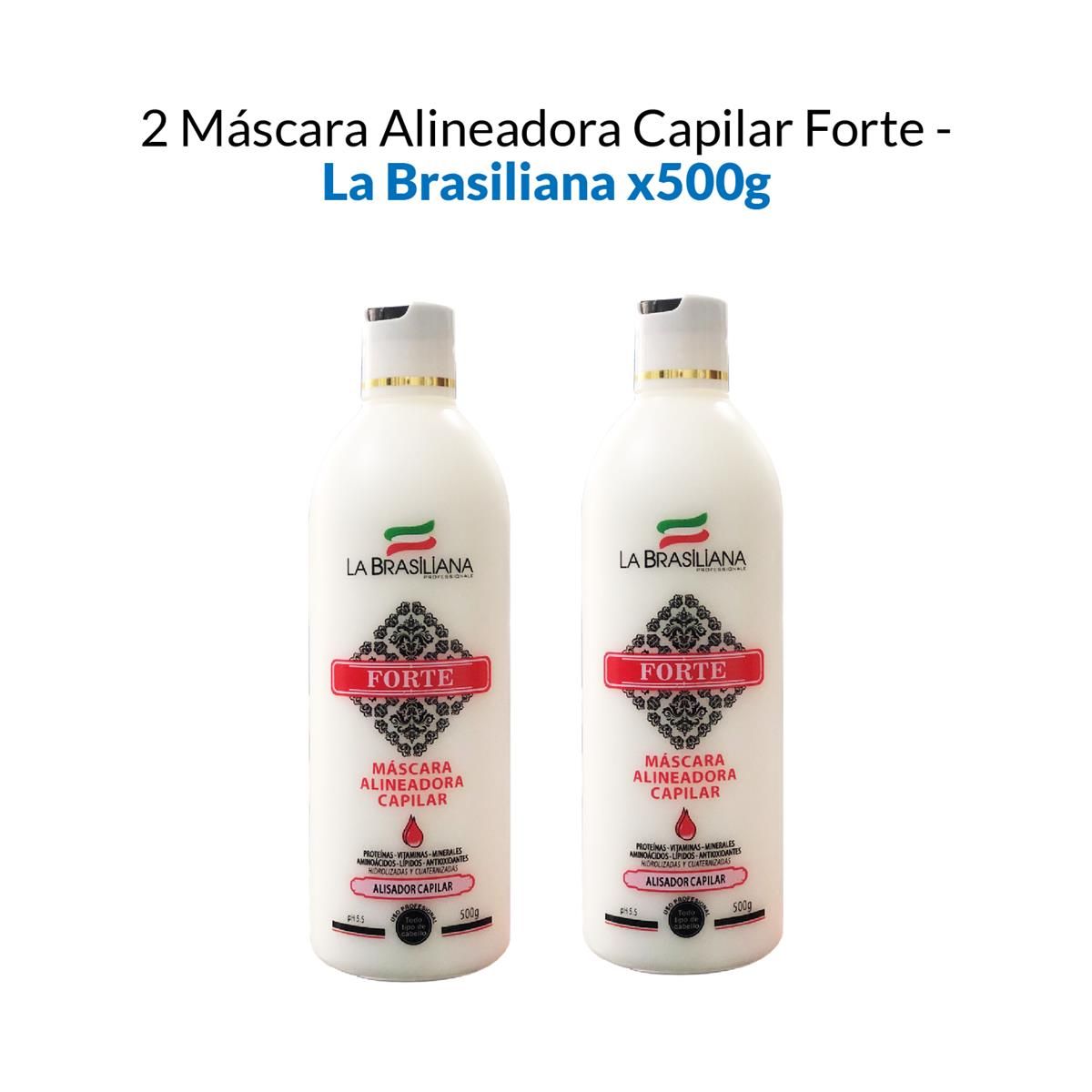 LA BRASILIANA - 2 Máscara Alineadora Capilar Forte - La Brasiliana X500G
