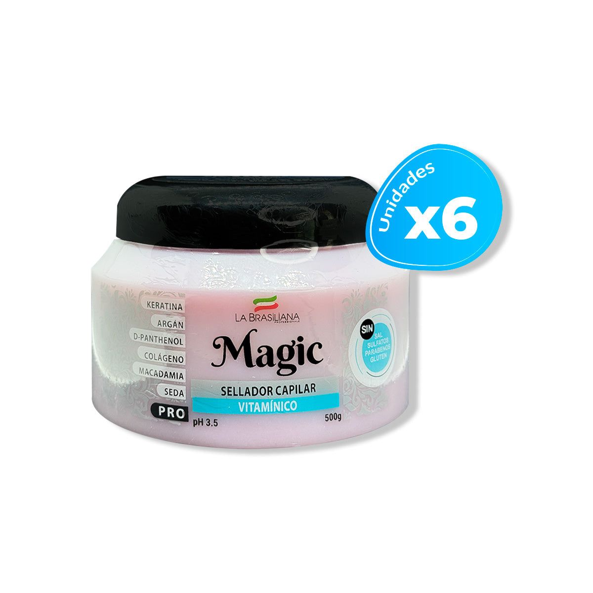 LA BRASILIANA - Sellador Capilar Vitamínico Pro - La Brasiliana 500G