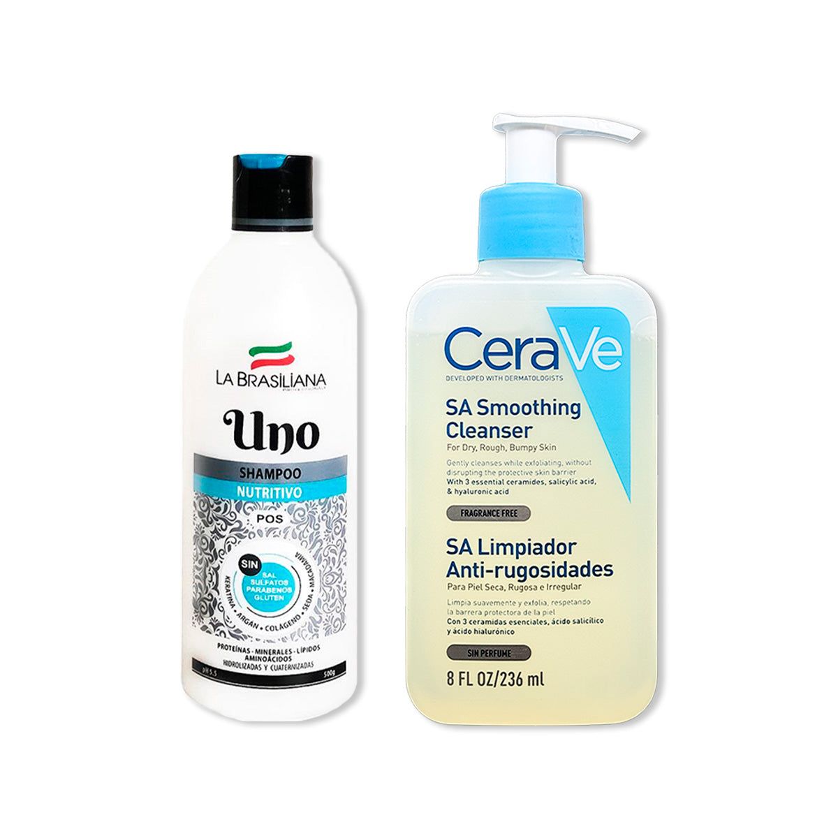 LA BRASILIANA - Shampo Uno + Limpiador Suavizante SA Smoothing Cleanser 236ml