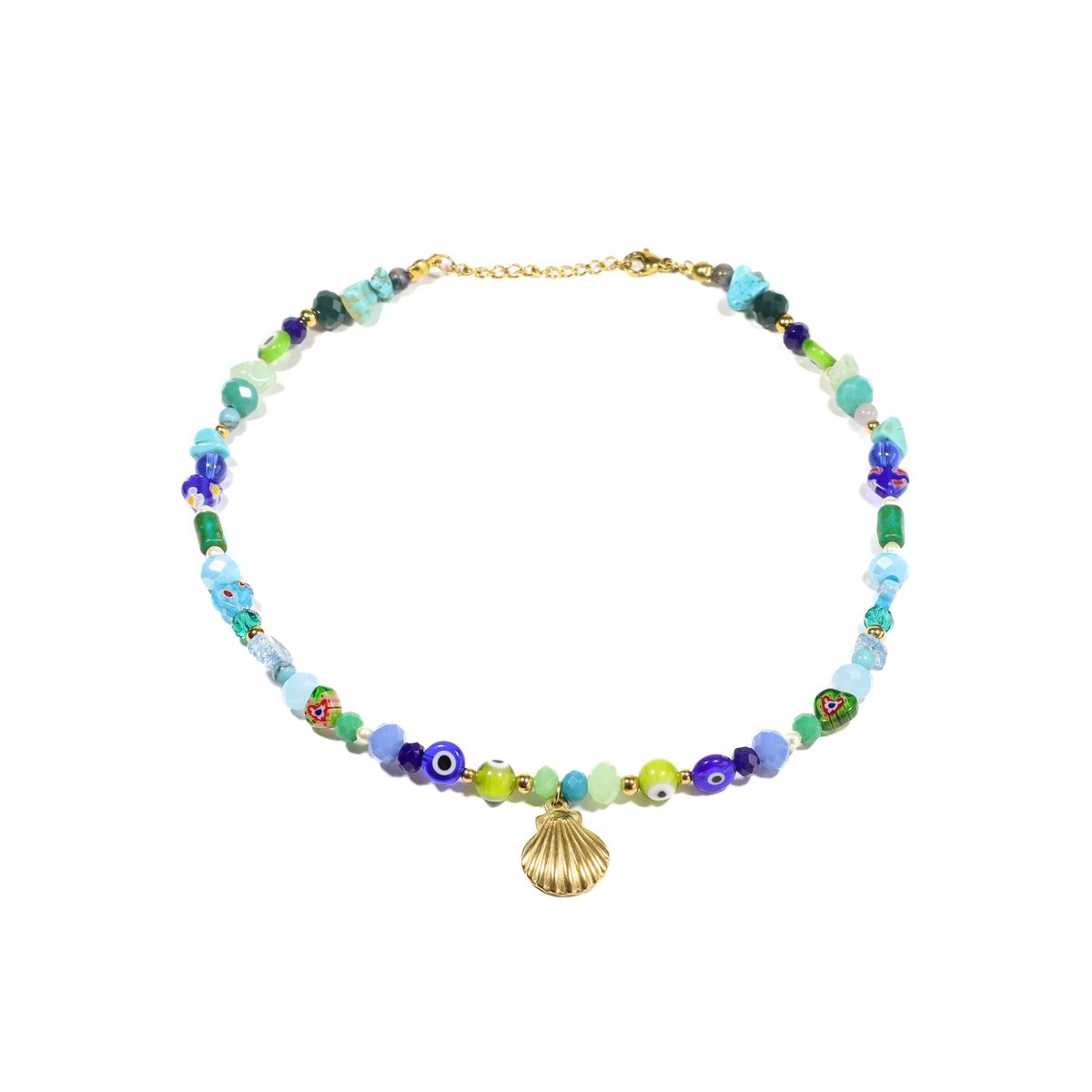 SAMANTHA PINTO HANDMADE ACCESSORIES - Collar Laura Azul Verde