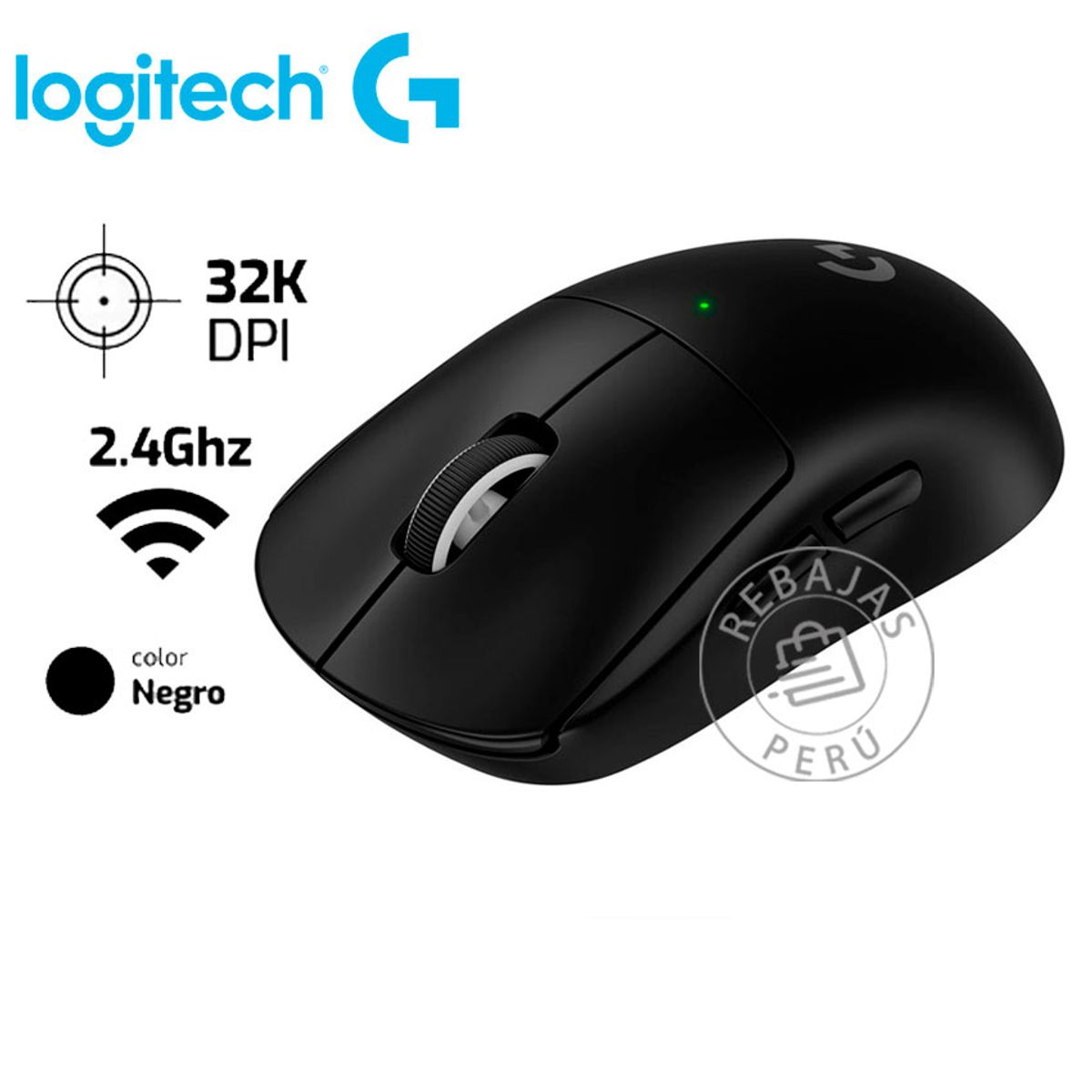 LOGITECH - Mouse Logitech G PRO X Superlight 2 Black Wireless Gaming DPI44K