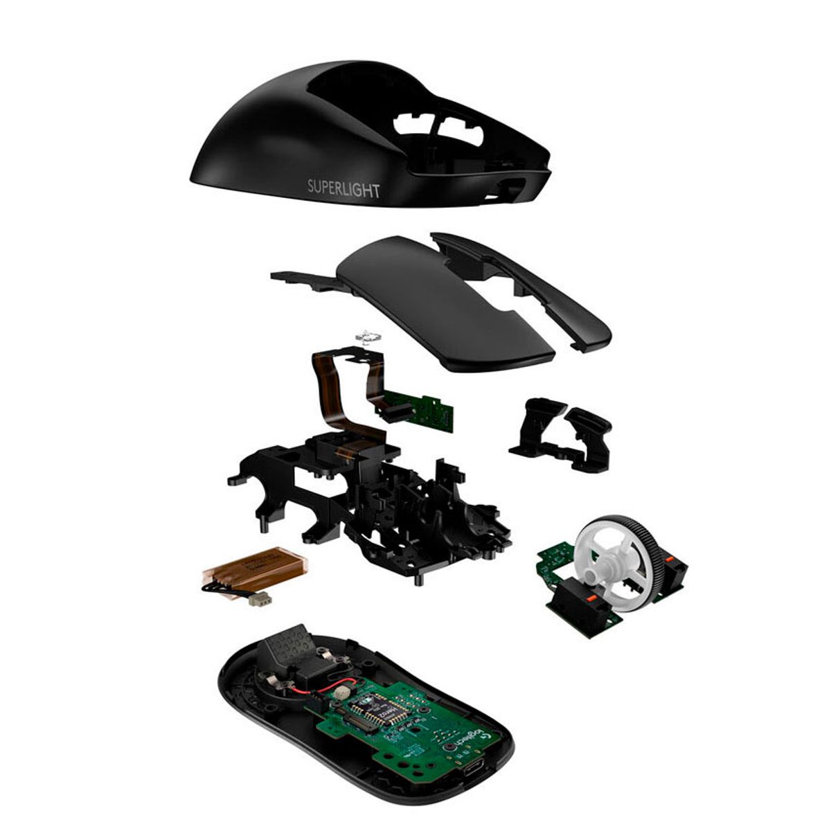 LOGITECH - Mouse Logitech G PRO X Superlight 2 Black Wireless Gaming DPI44K