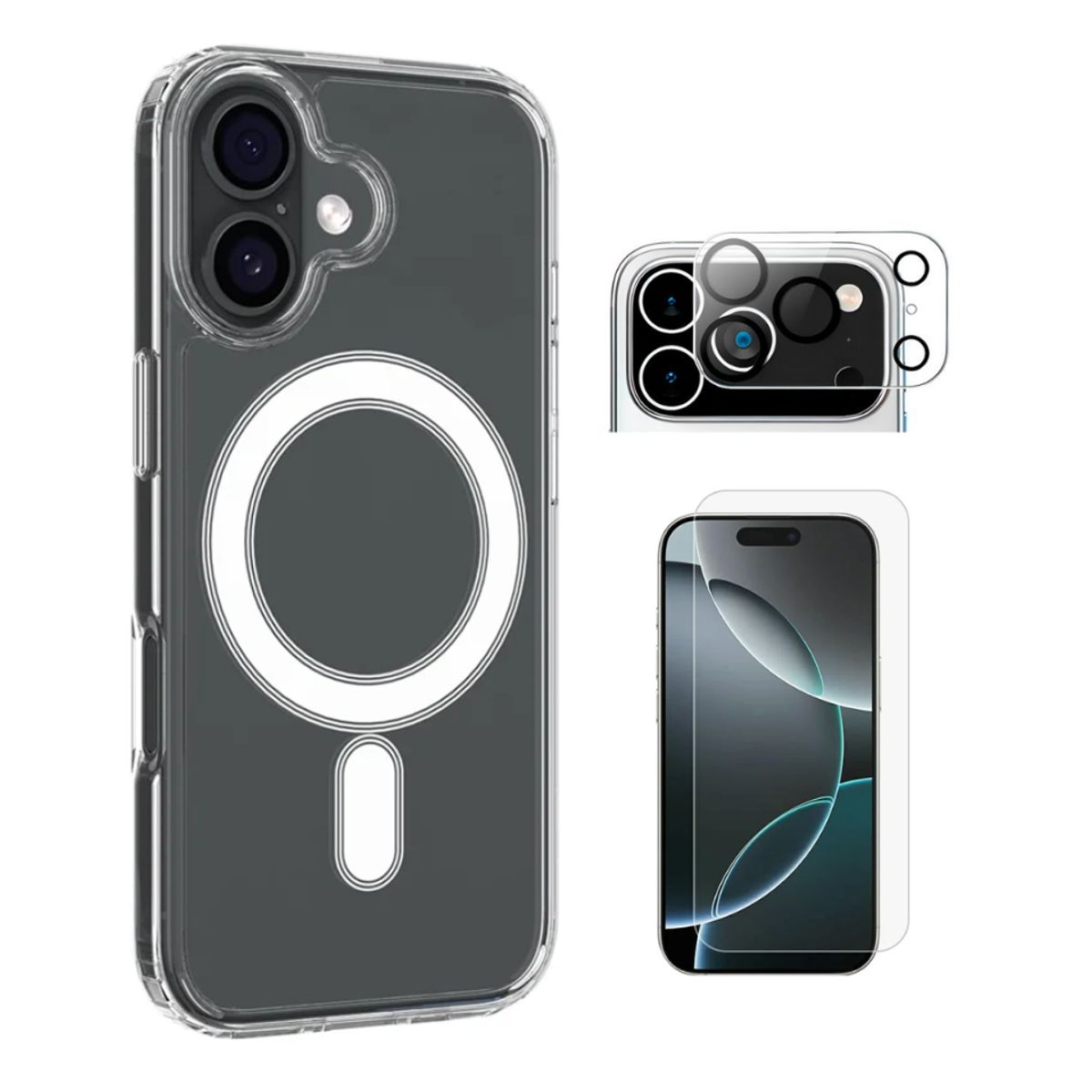 GENERICO - Case Para Iphone 17 Clear Mag Y Vidrios