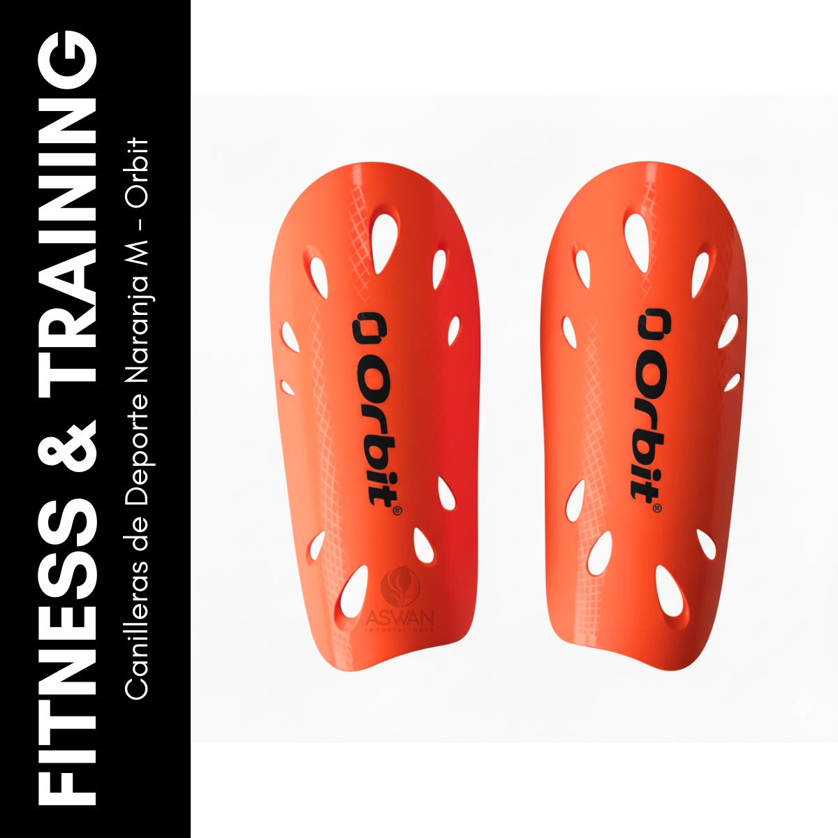 GENERICO - Canilleras de Deporte Naranja M - Orbit