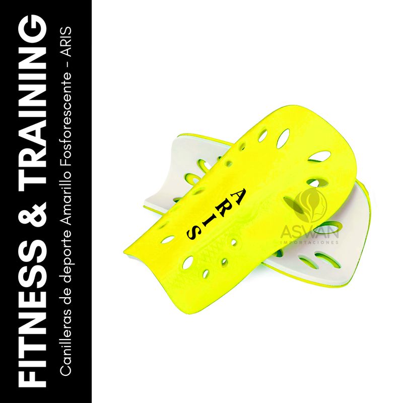 GENERICO - Canilleras de deporte Amarillo Fosforescente - ARIS