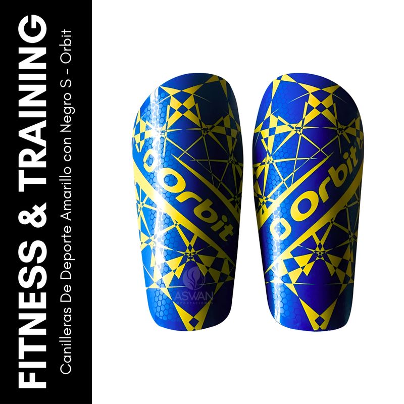 GENERICO - Canilleras De Deporte Amarillo con Negro S - Orbit