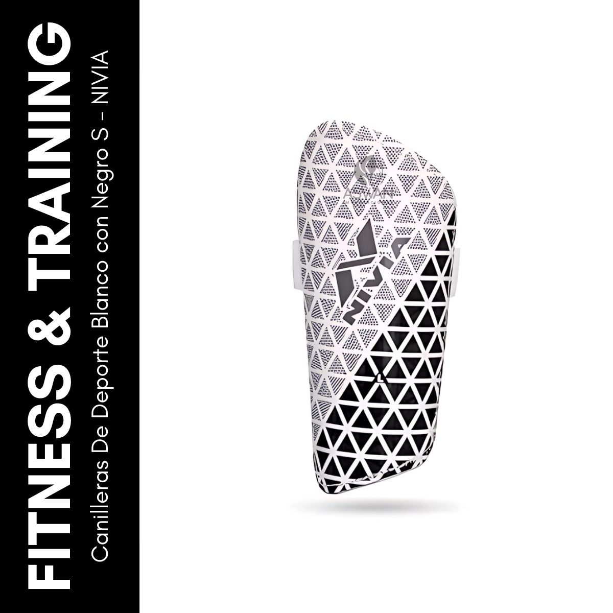 GENERICO - Canilleras De Deporte Blanco con Negro S - NIVIA