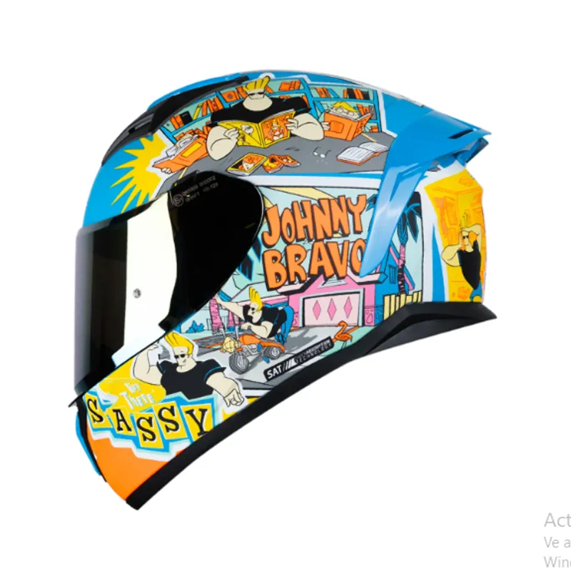 SHAFT - CASCO MOTO SHAFT SH - 582 SP EVO JOHNNY BRAVO AZUL