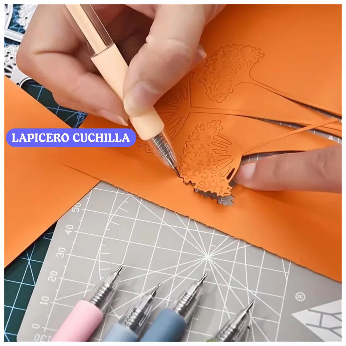 GENERICO - Lapicero Cuchilla más 4 Repuestos Cutter de Precisión