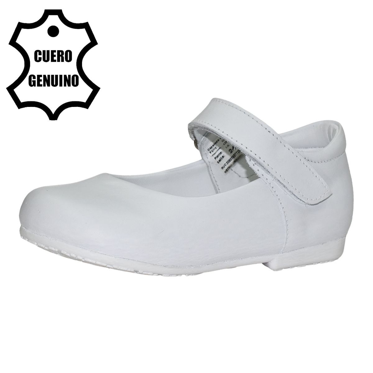 BRUNO KIDS - ZAPATO CAMINANTE PARA NIÑA BRUNO KIDS DE CUERO BLANCO CAMINANTE