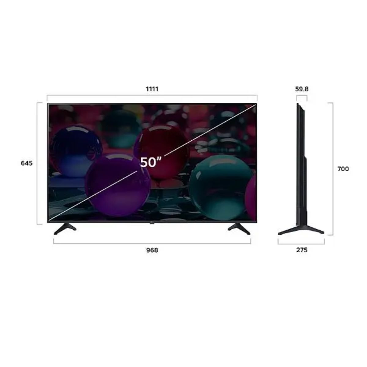 LG - Televisor LG 50 Smart TV Thinq IA UHD 4K 50UA7300PSB