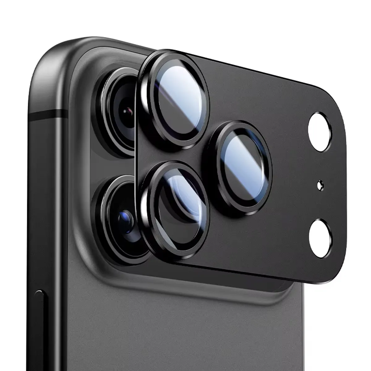 GENERICO - Protector De Camara Iphone 17 Pro Max y Iphone 17 Pro Black