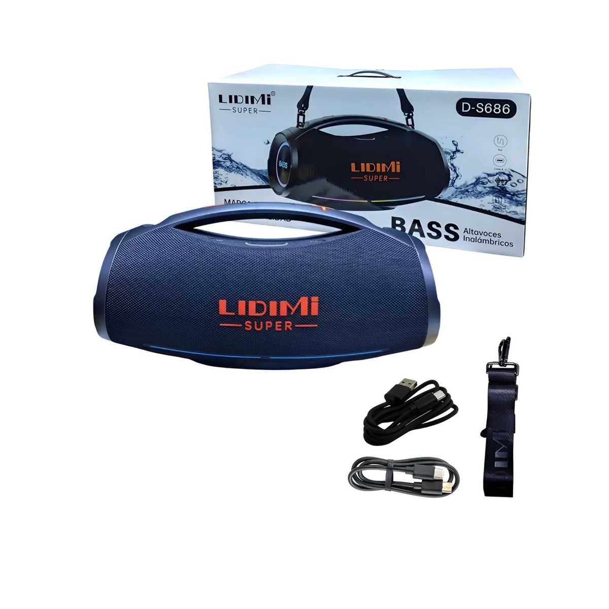 LIDIMI - Parlante Bluetooth D-S686 Lidimi Super 200W Nuevo