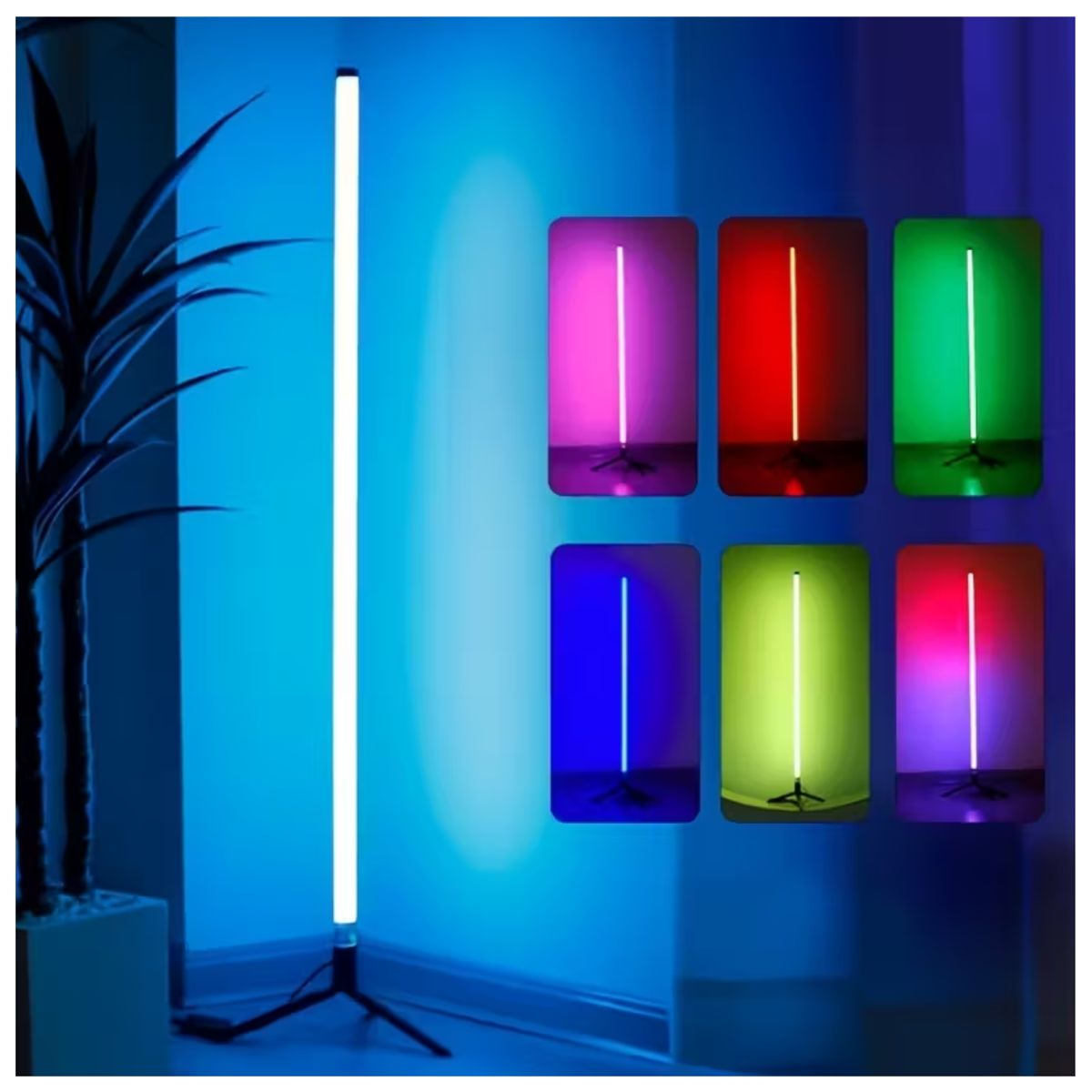 SEISA - Barra De Luz Led Rgb 120cm Ritmica Control Remoto Y App Streaming