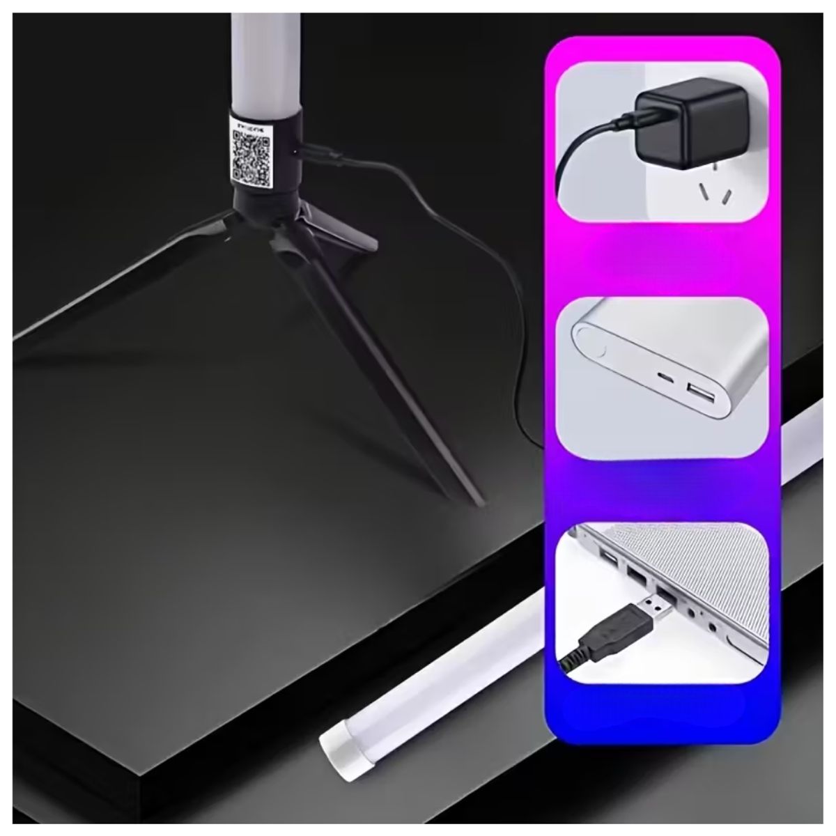 SEISA - Barra De Luz Led Rgb 120cm Ritmica Control Remoto Y App Streaming