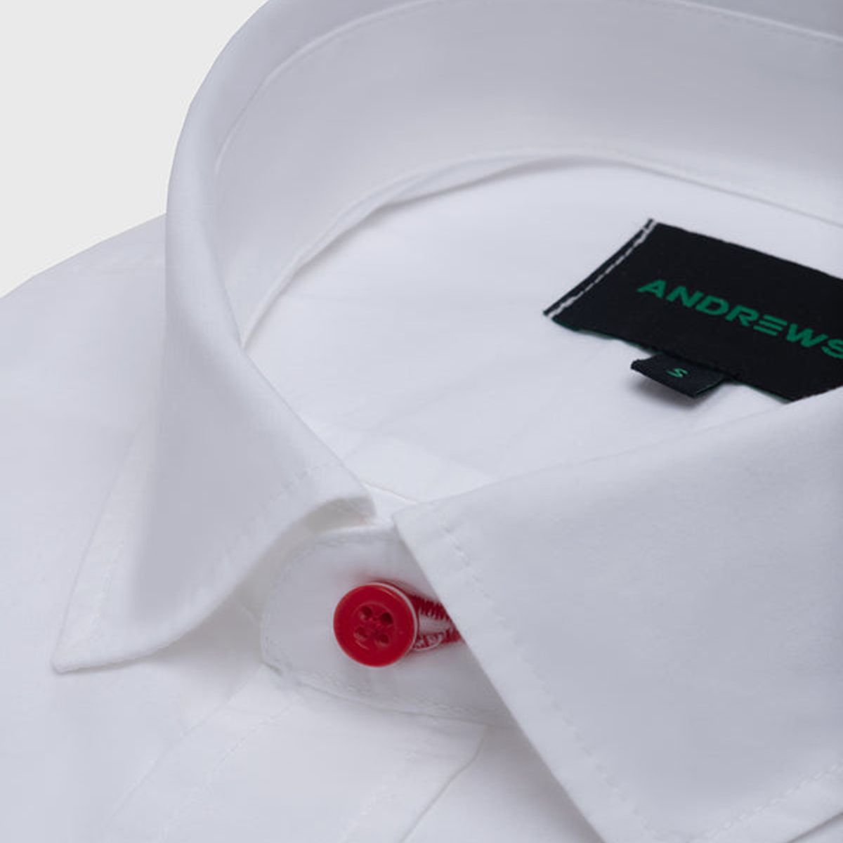 ANDREW'S TIES - Camisa Casual Garment Dye - Puño simple 2 botones blanco