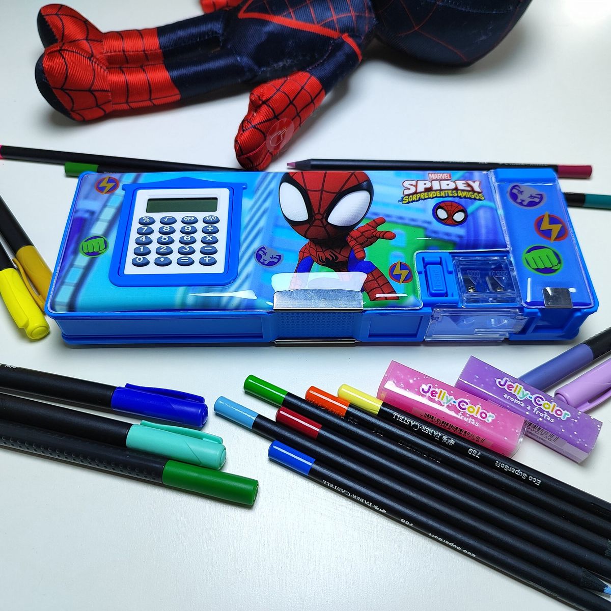 DISNEY BABY - Cartuchera de doble tapa con calculadora