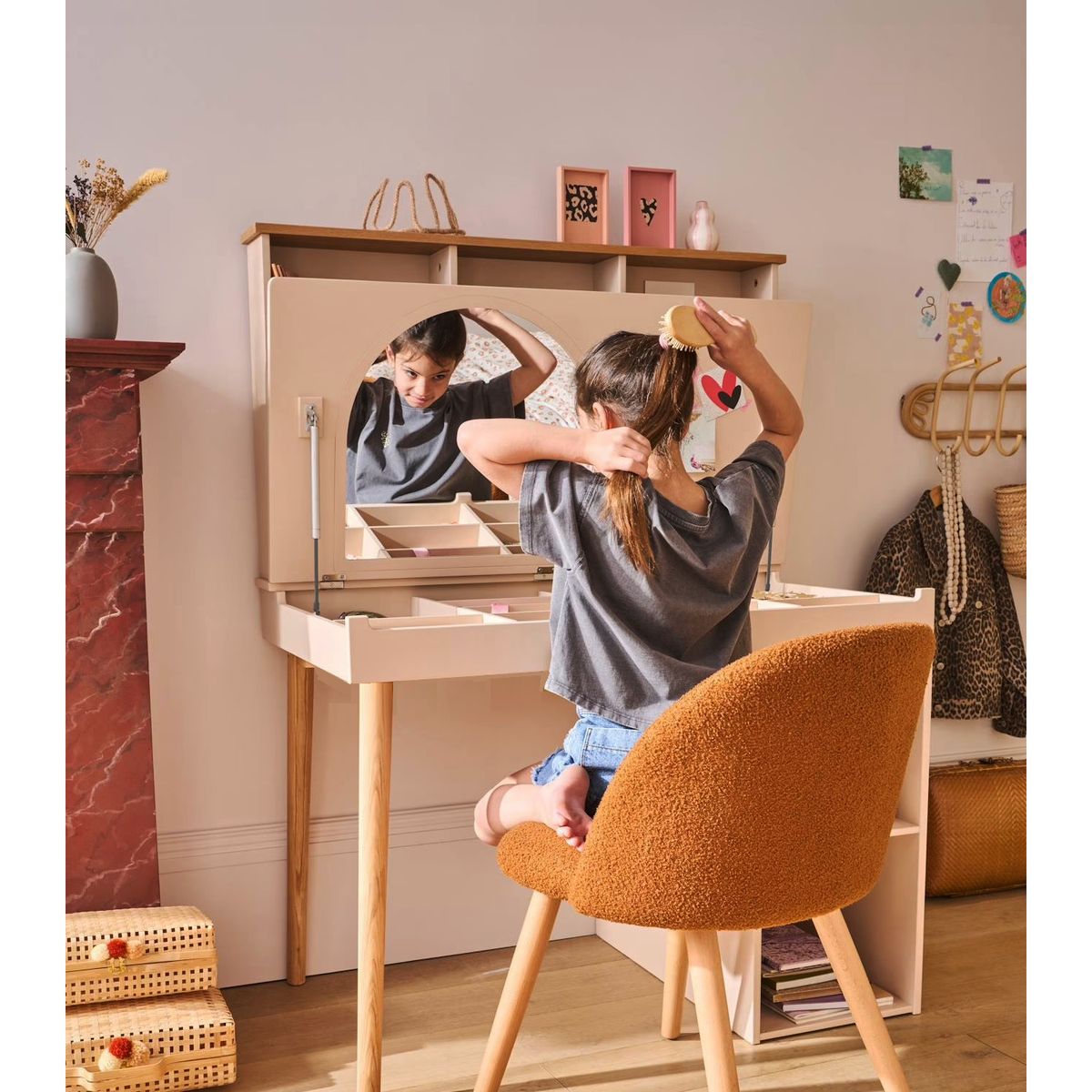 GENERICO - Escritorio Tocador Infantil 2En1 Brina Amore Home