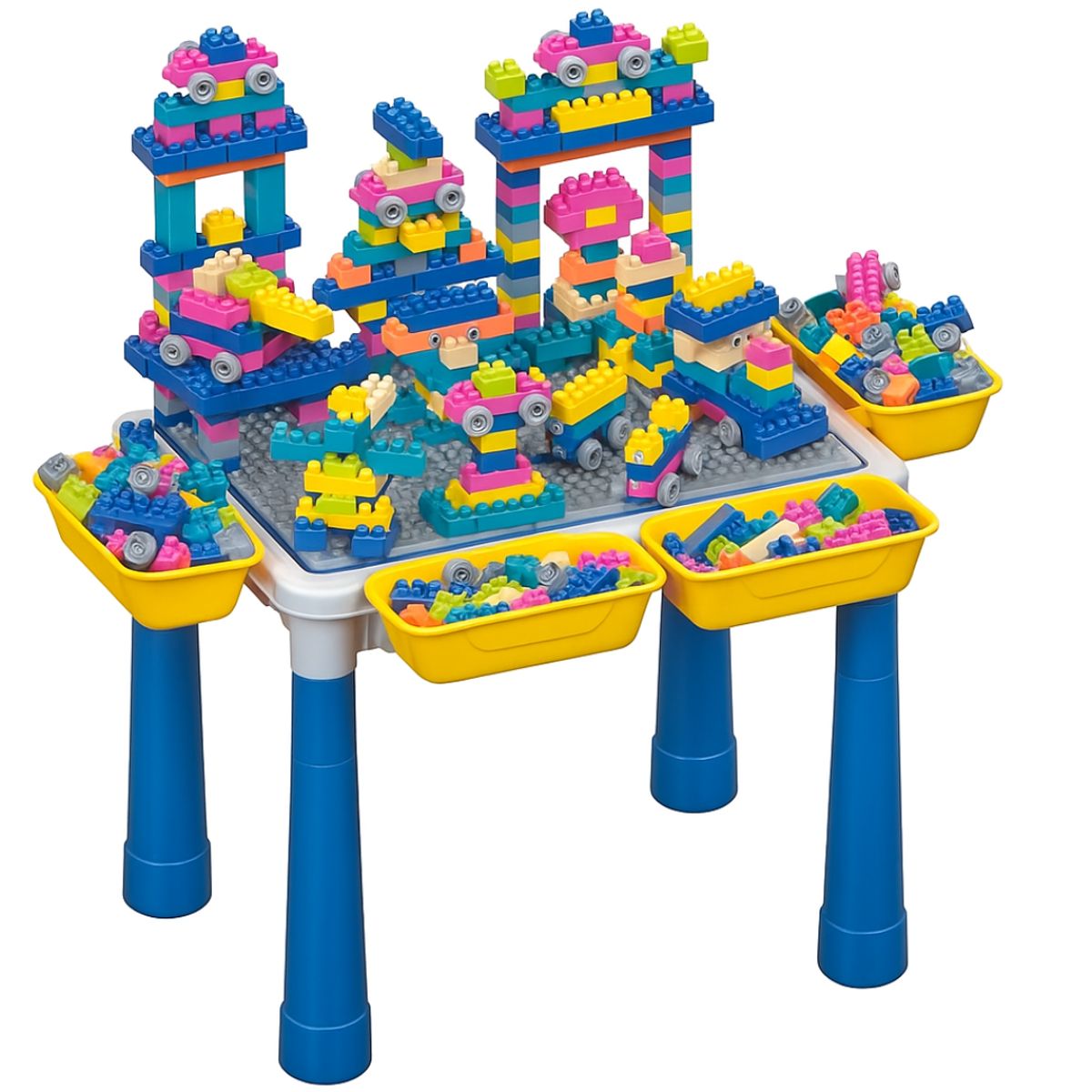 INSPIRA MARKET - Mesa Didactica Bloques 300 piezas + Silla