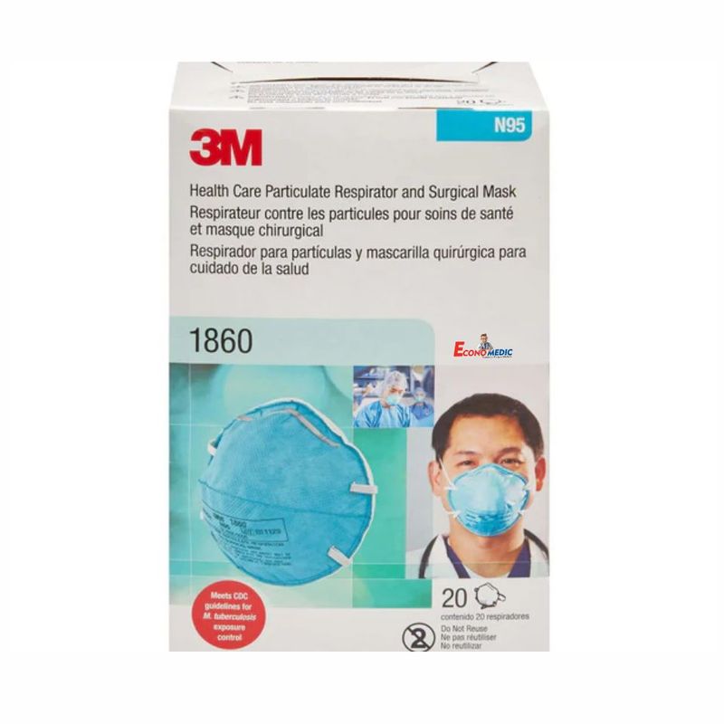 3M - MASCARILLA N95 X 20 UNIDADES 1860 - 3M