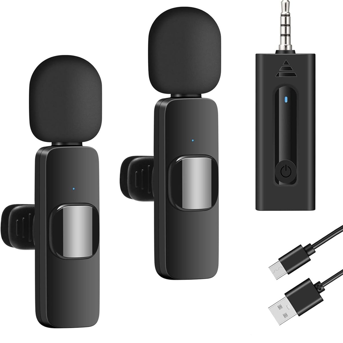 OEM - Micrófono Inalámbrico Doble Corbatero 35mm Android PC Parlante