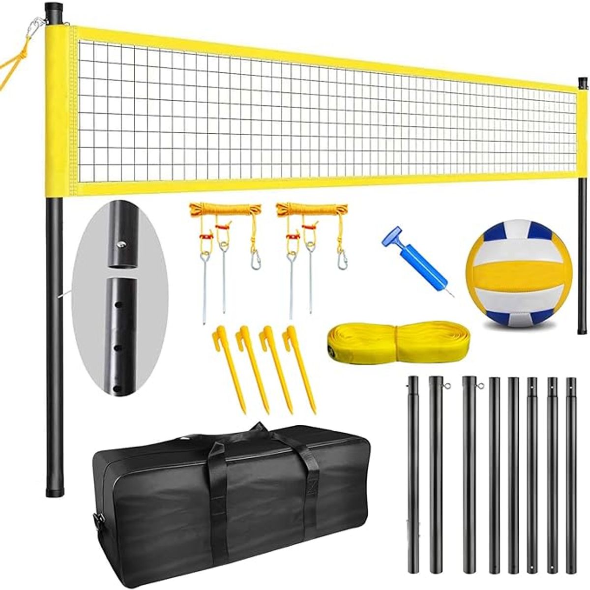 EASY FIT - Malla Voley Set De Red Vóleibol Playa Malla Voleibol