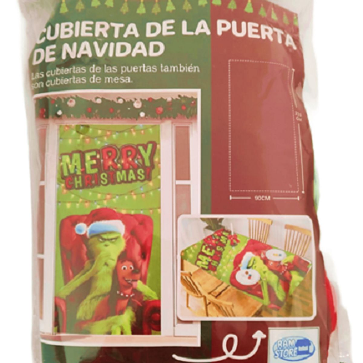 GENERICO - FUNDAS NAVIDEÑAS PARA PUERTAS O MESA GRINCH
