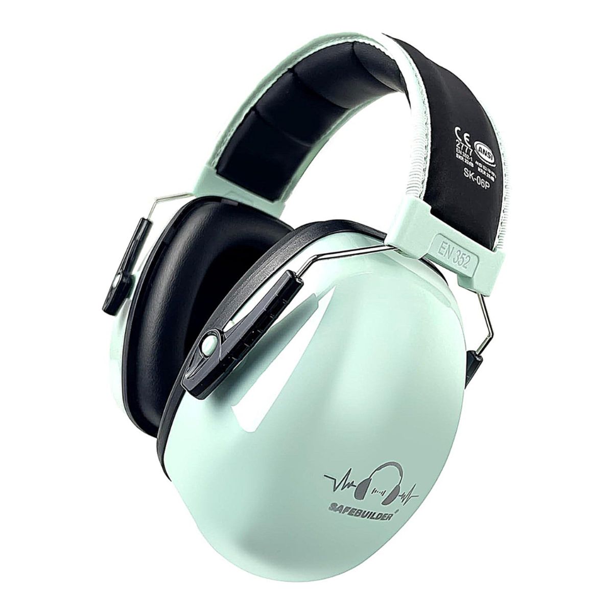 GENERICO - Audífonos Antiruido Orejeras Niño y Joven 4 a 12 años Verde Menta - Safebuilder