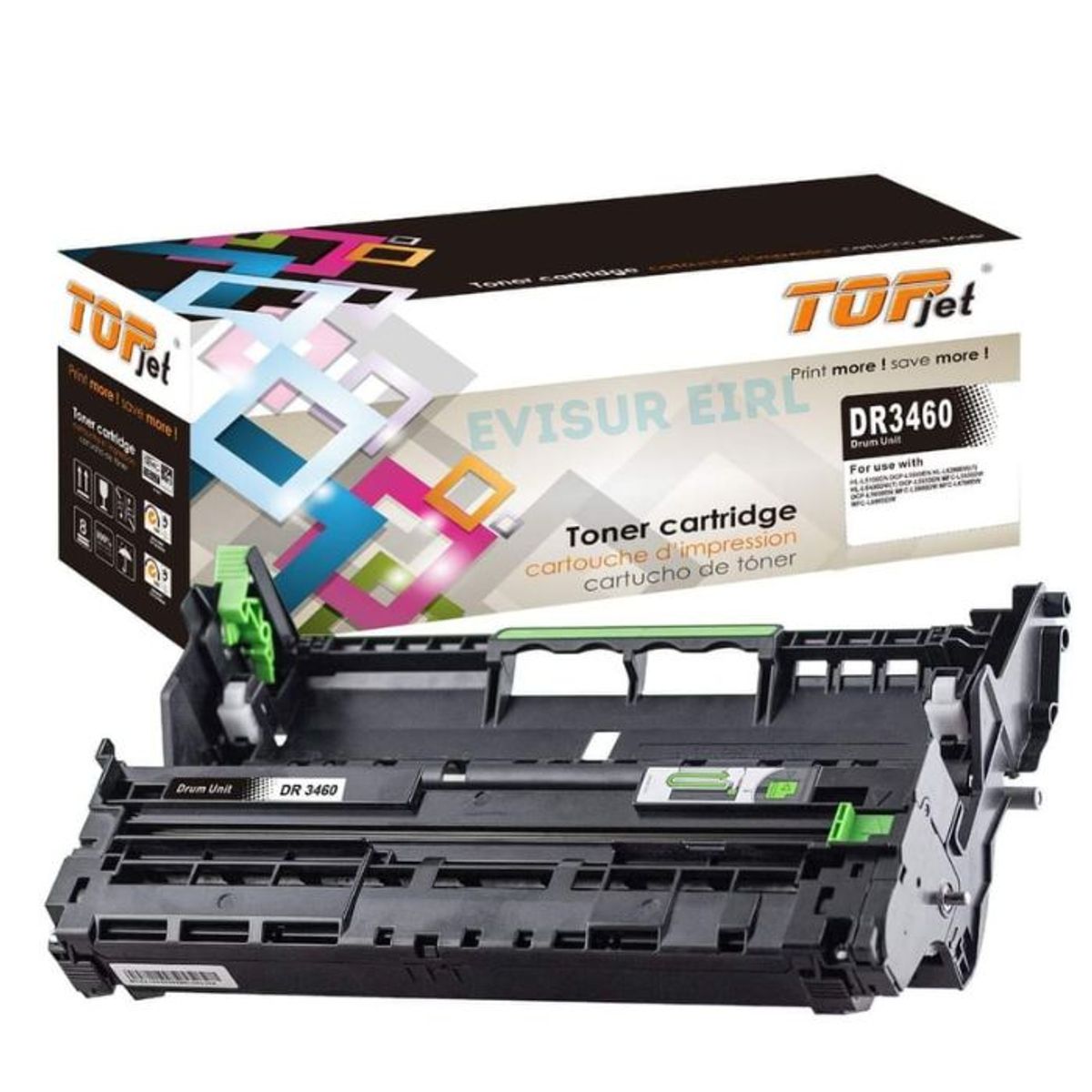 GENERICO - TAMBOR COMPATIBLE BROTHER DR-3460 NEGRO DRUM DR3460