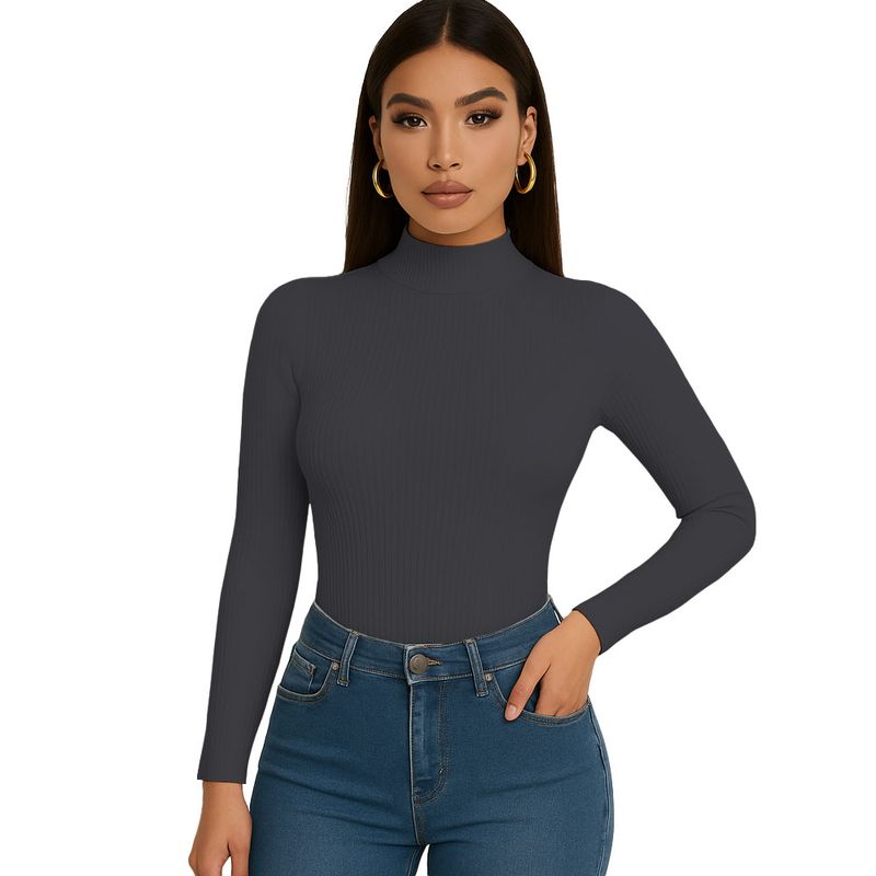 GENERICO - Polo Cafarena Manga Larga Rib Grueso Sab-16 Color Gris