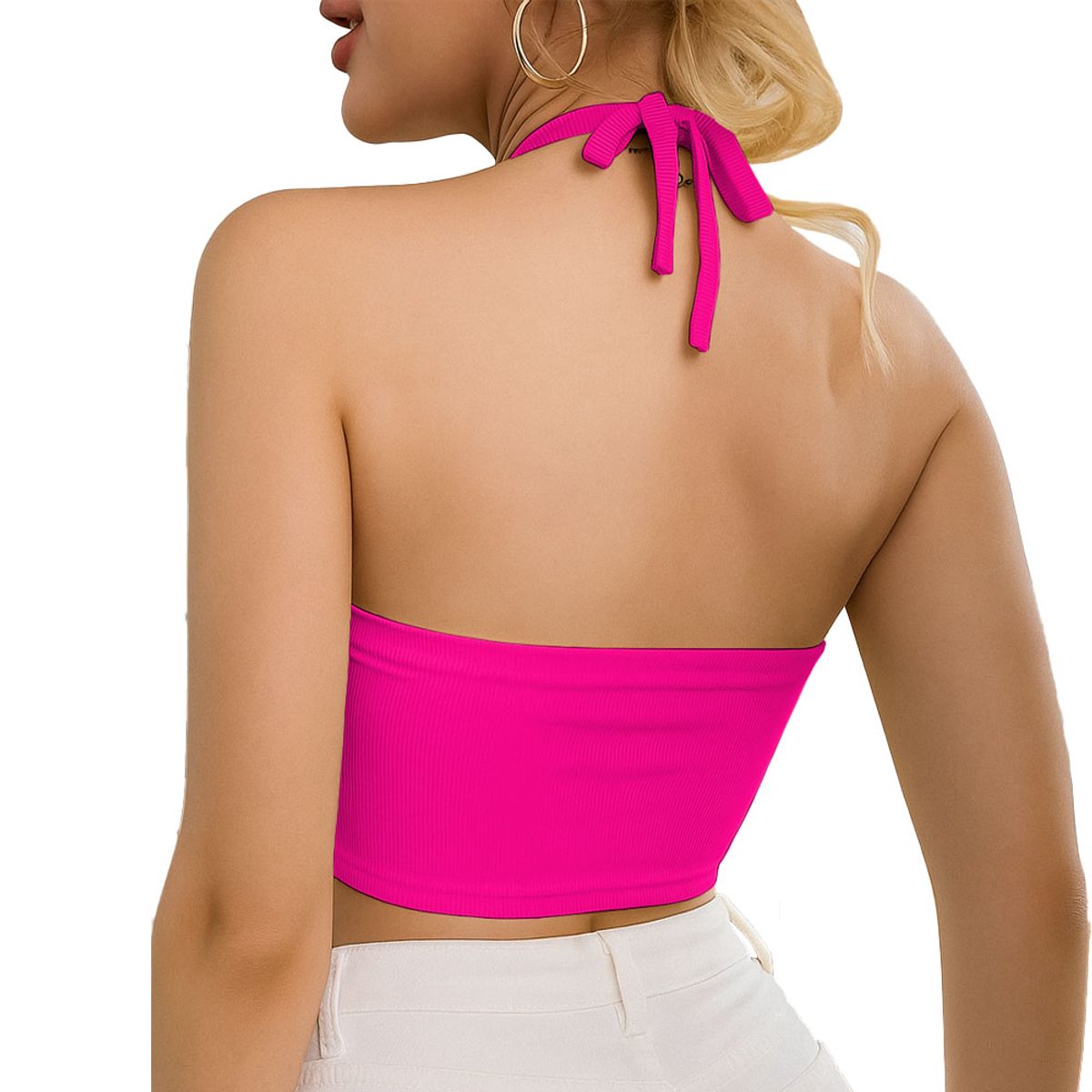 GENERICO - Top Mujer Bra Rib Grueso 604Gen Ana-07 Color Fucsia