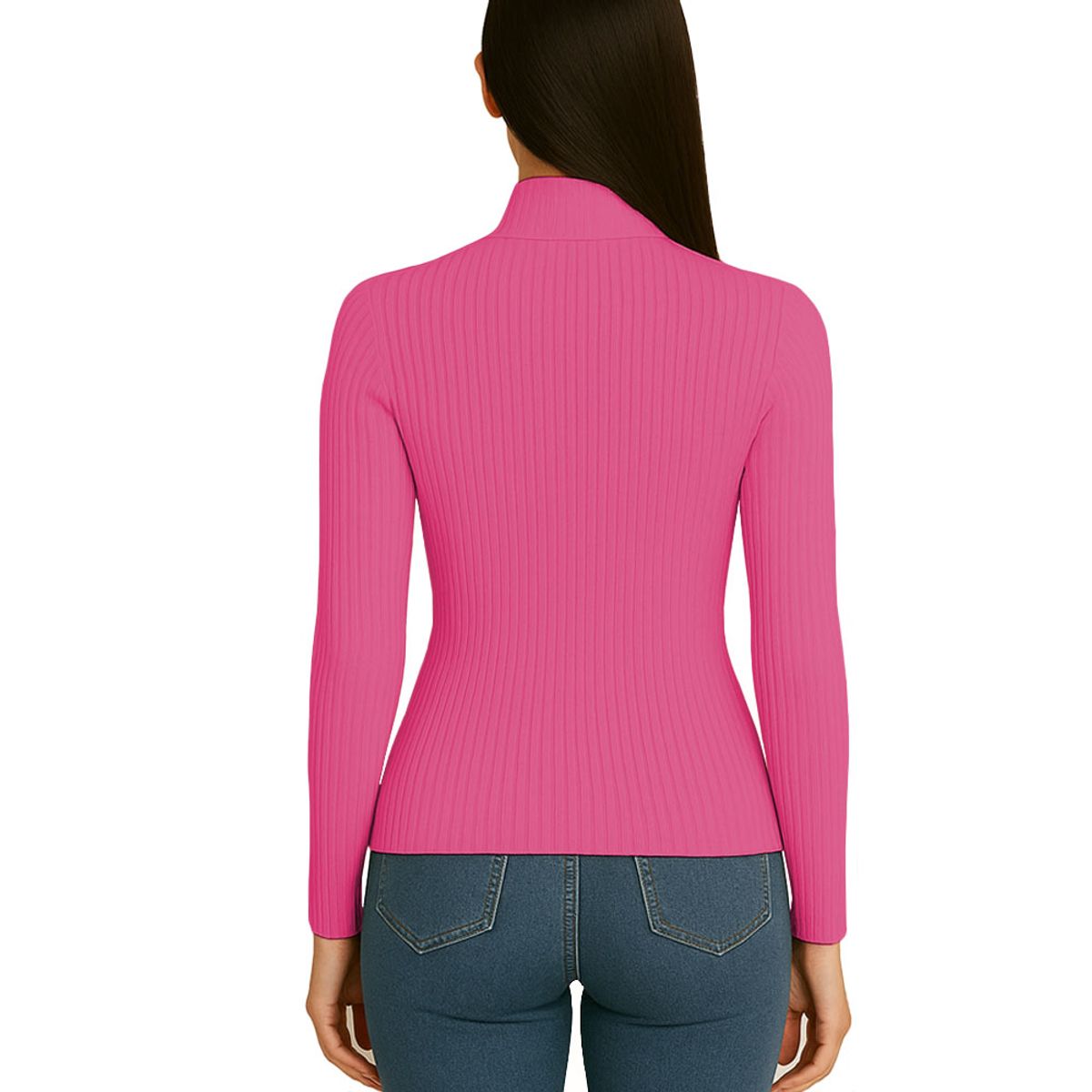 GENERICO - Polo Cafarena Manga Larga Rib Grueso Sab-16 Color Rosa