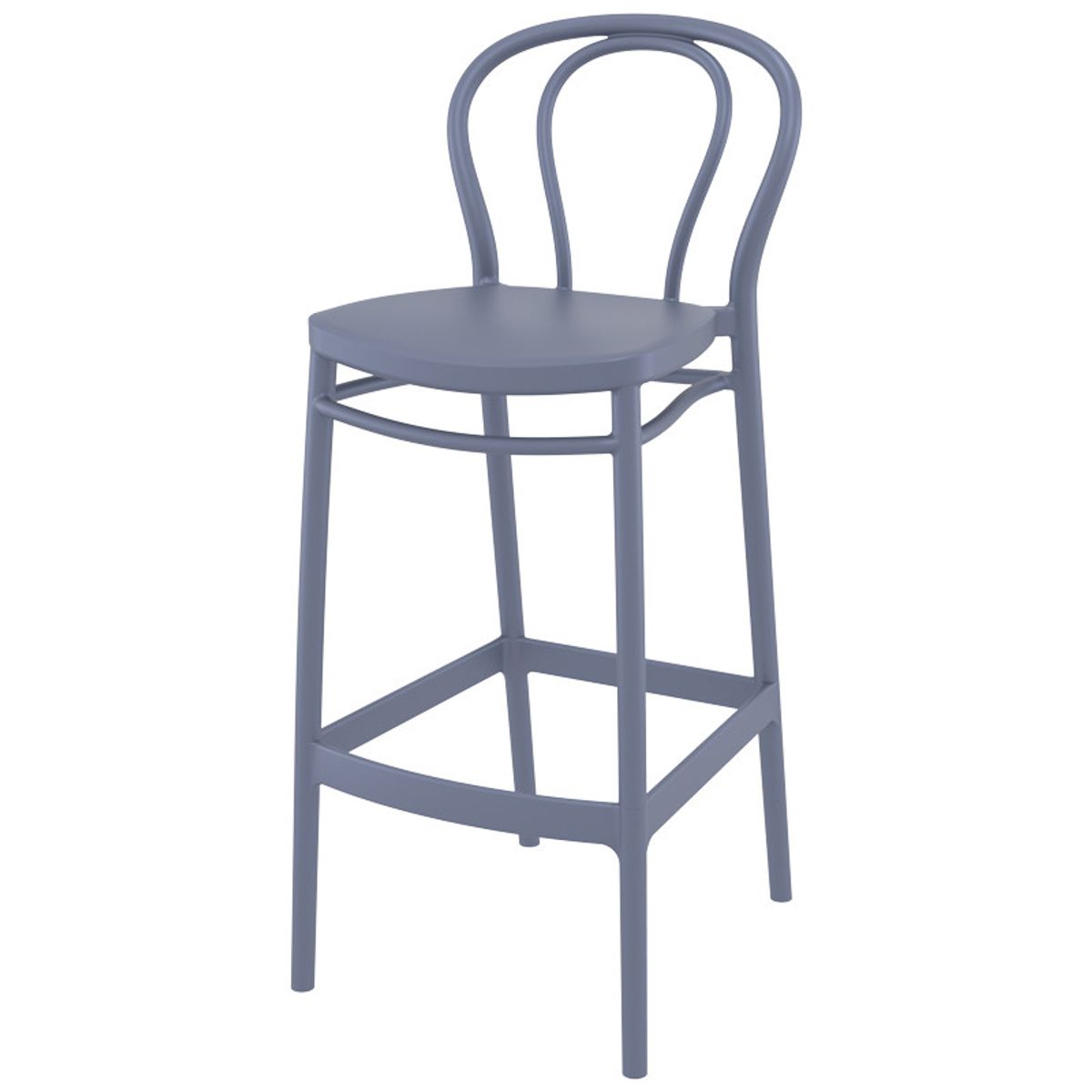 GENERICO - Silla bar gris contemporánea 75 cm alt