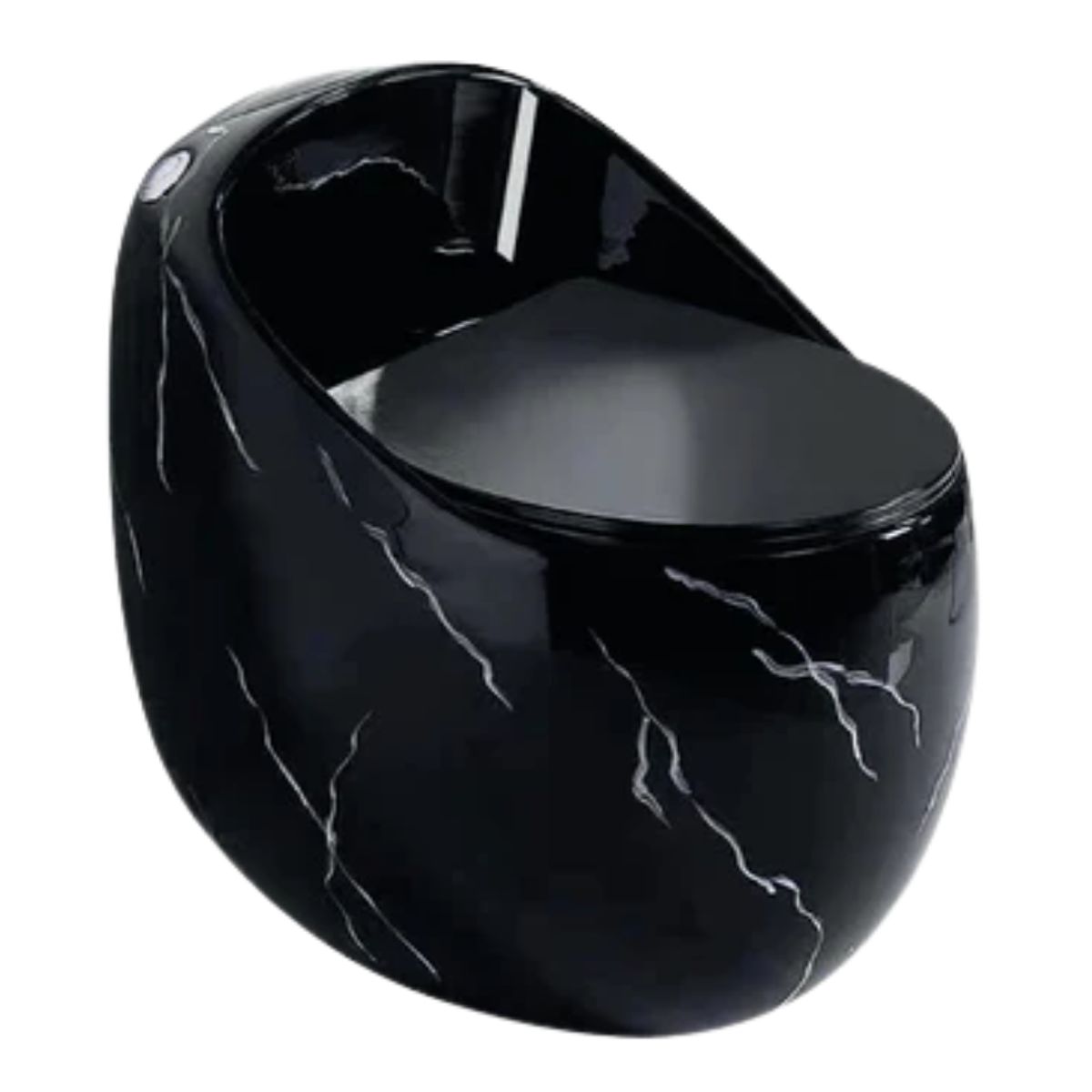 FRATELLI - INODORO ONE PIECE ZEUS OVALADO NEGRO MARMOLEADO