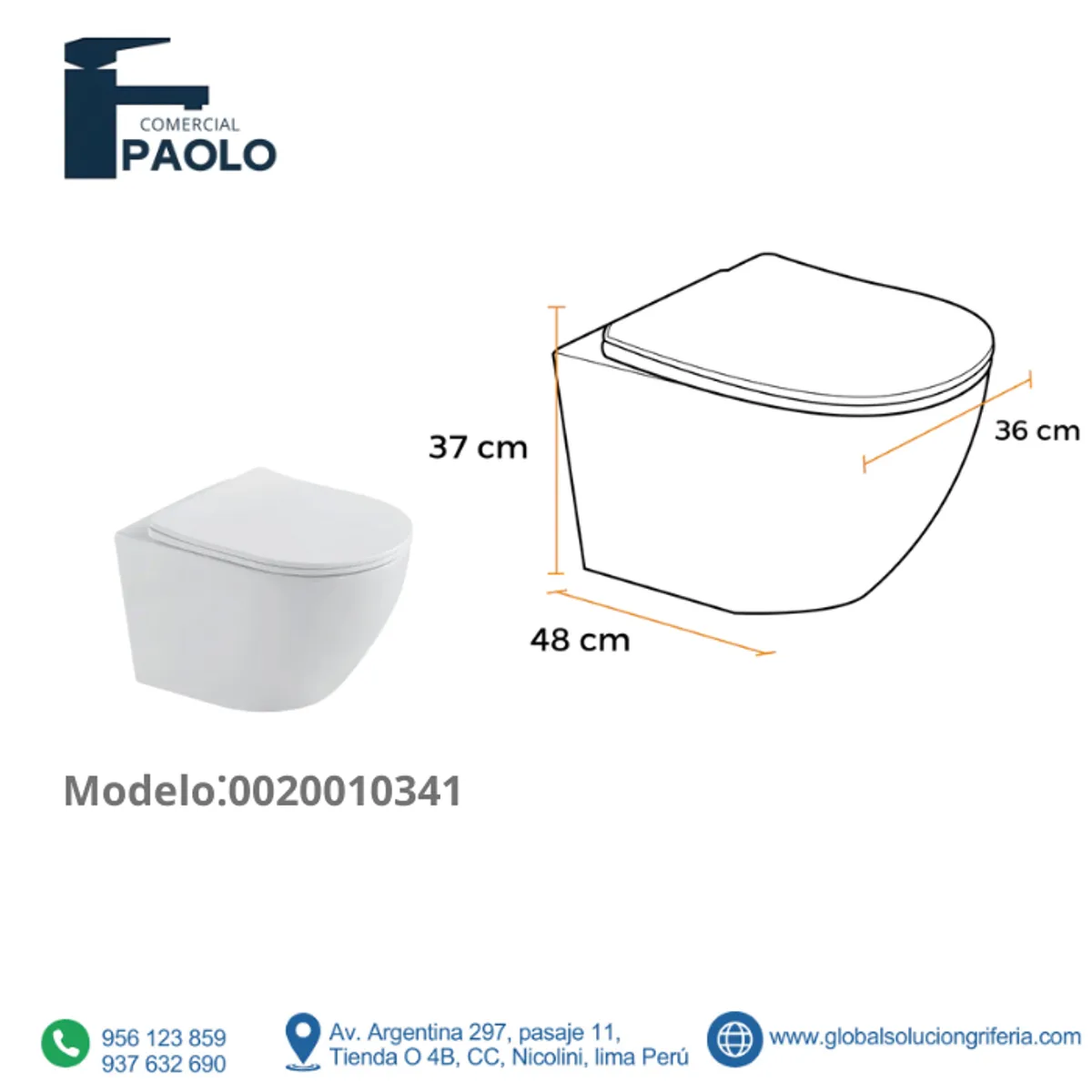 FRATELLI - INODORO FLOTANTE LUNA REDONDO BLANCO