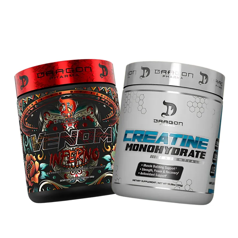 DRAG PHARMA - Creatina Dragon Pharma 300 g + Venom Inferno 40 servicios - Sandileta