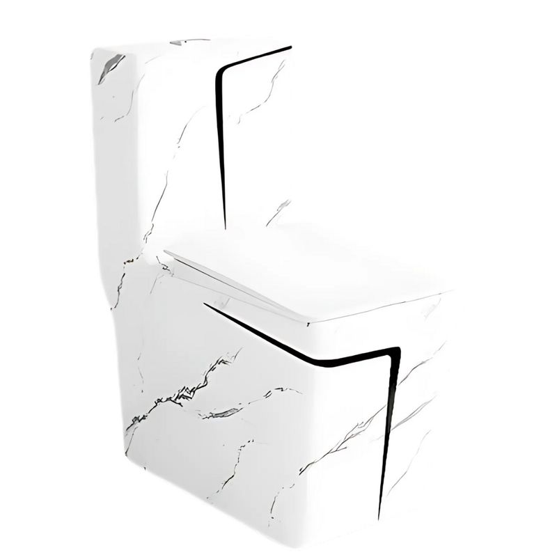 FRATELLI - INODORO ONE PIECE MINIMALISTA BLANCO Y NEGRO