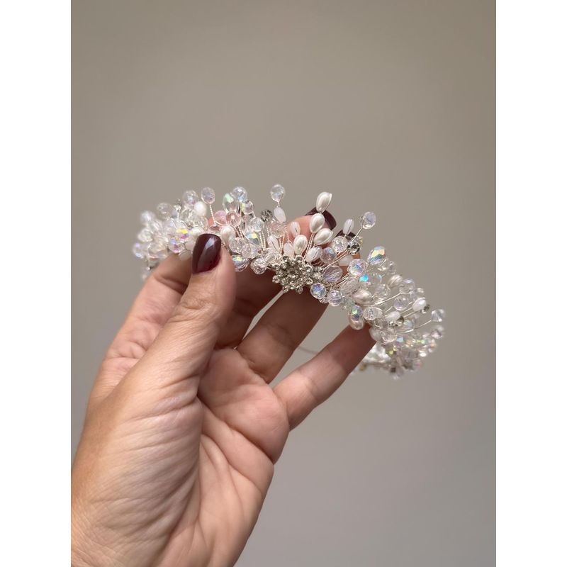 ANADE HANDMADE - TOCADO CORONA TIARA ACCESORIO CABELLO JOYAS DE NOVIA