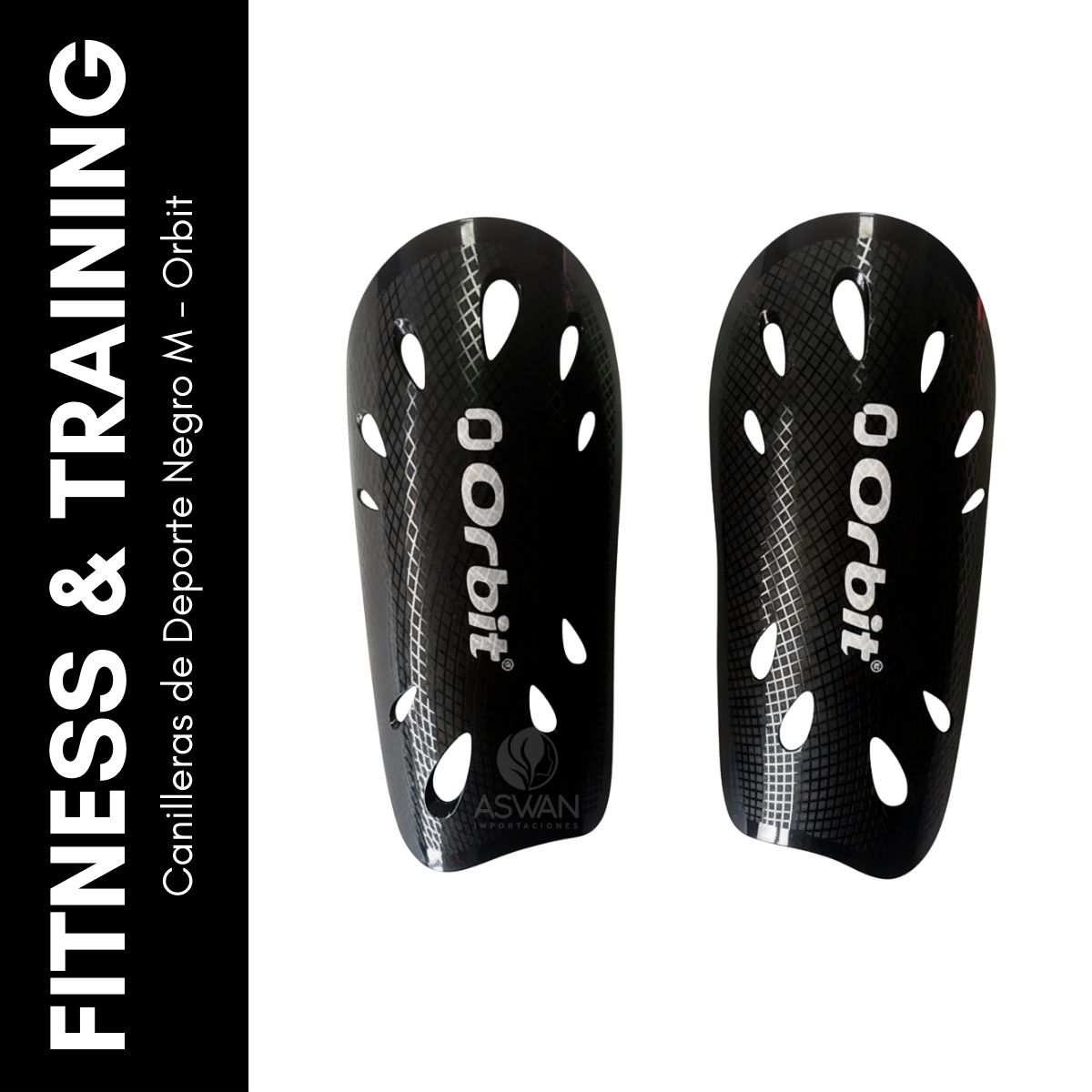 GENERICO - Canilleras de Deporte Negro M - Orbit