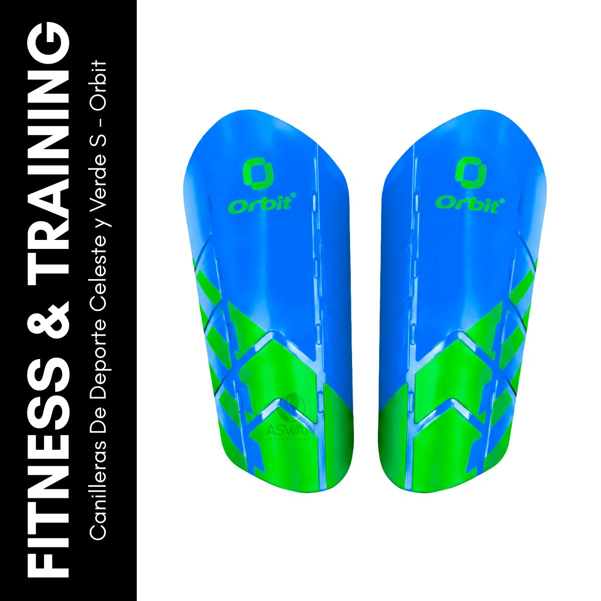 GENERICO - Canilleras De Deporte Celeste y Verde S - Orbit