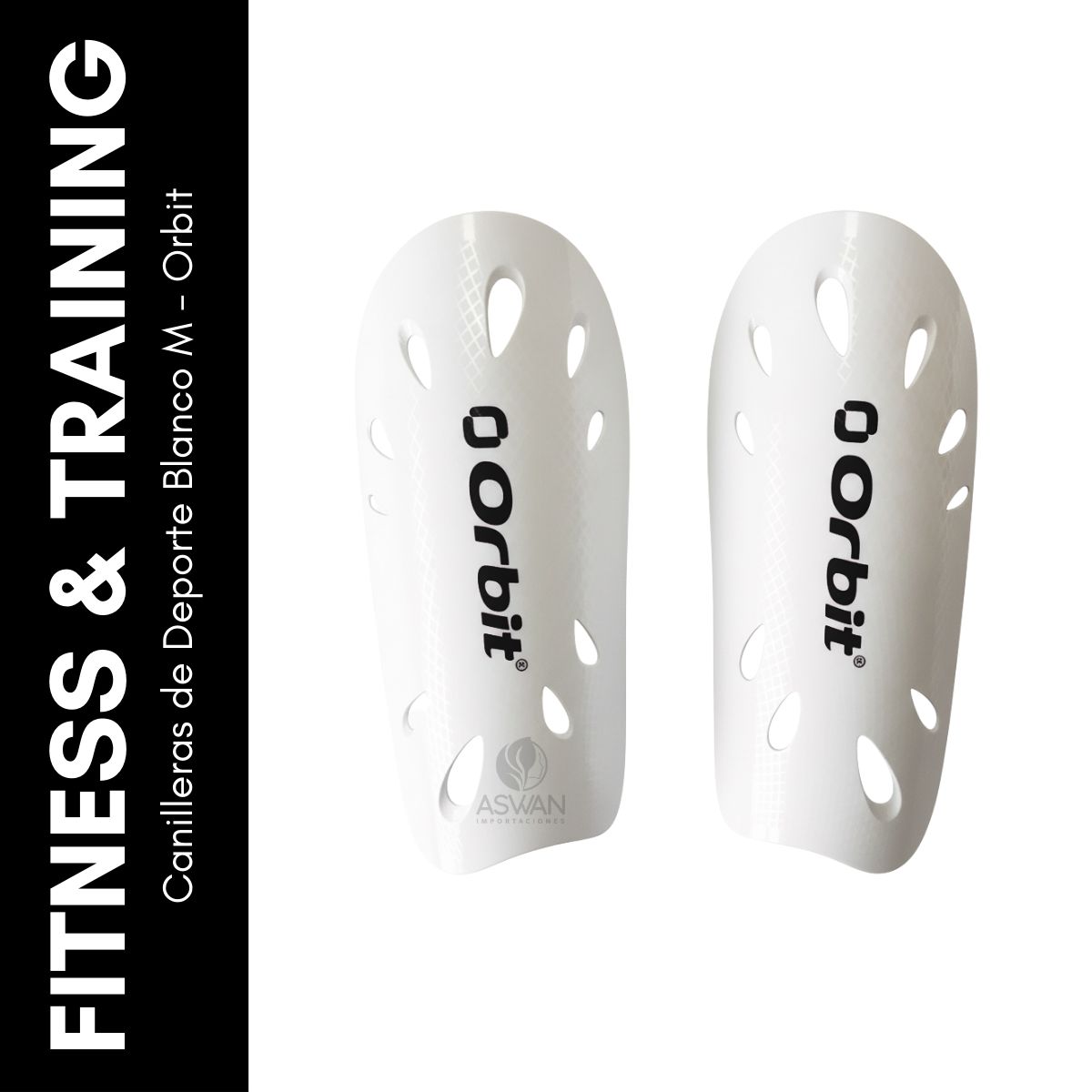 GENERICO - Canilleras de Deporte Blanco M - Orbit