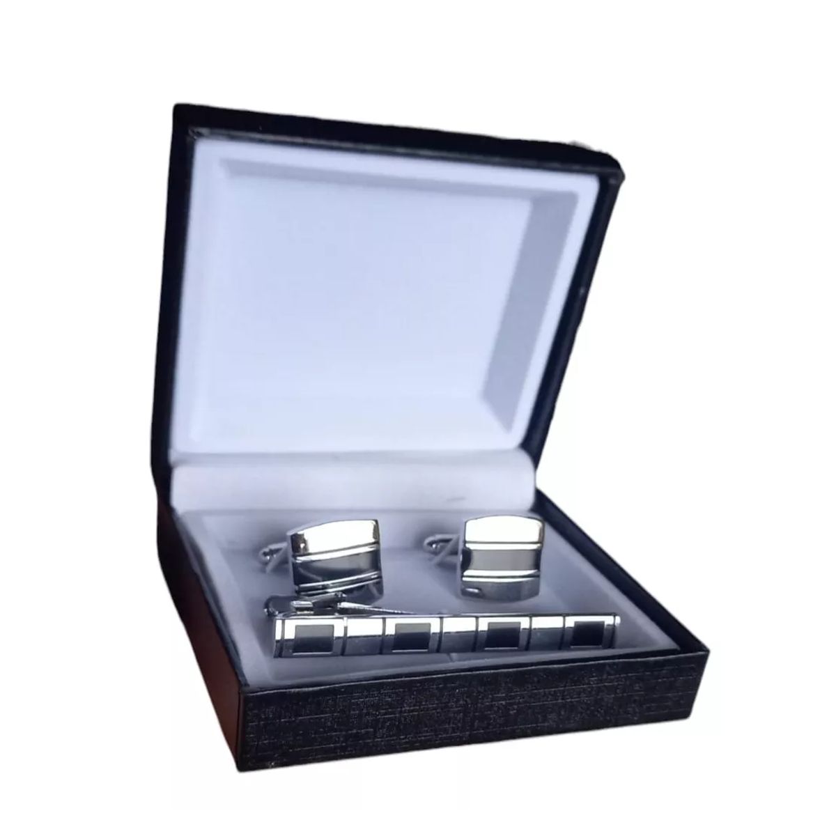 GENERICO - Set Gemelos con Pisa Corbata - Plateado