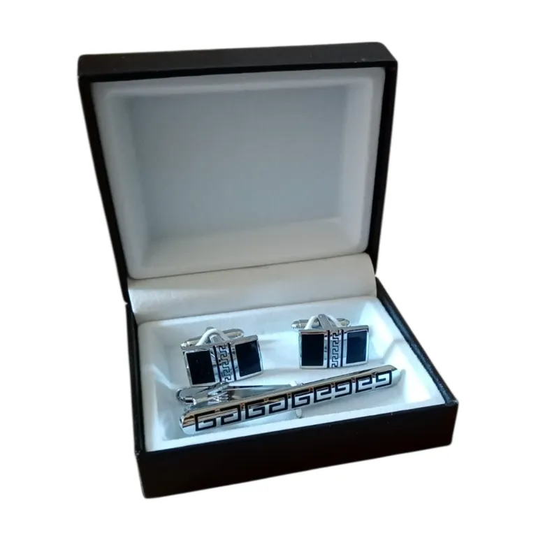 GENERICO - Set Gemelos con Pisa Corbata - Plateado