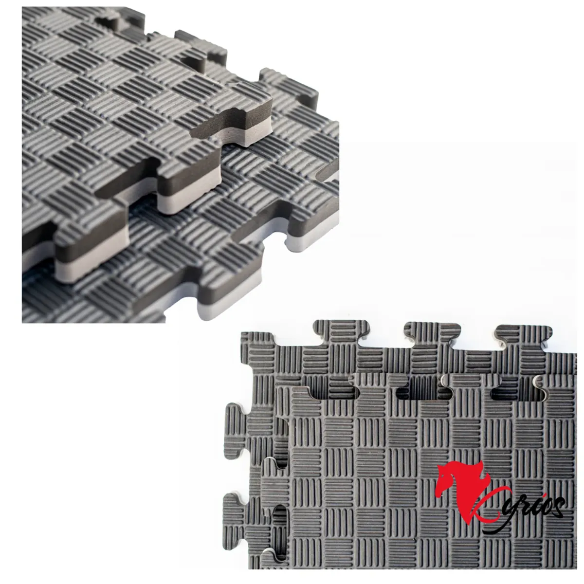 NO LOGO - PACK DE 5 PISOS TATAMI DE 1 X 1 METRO DOBLE COLOR ANTIDESLIZANTE