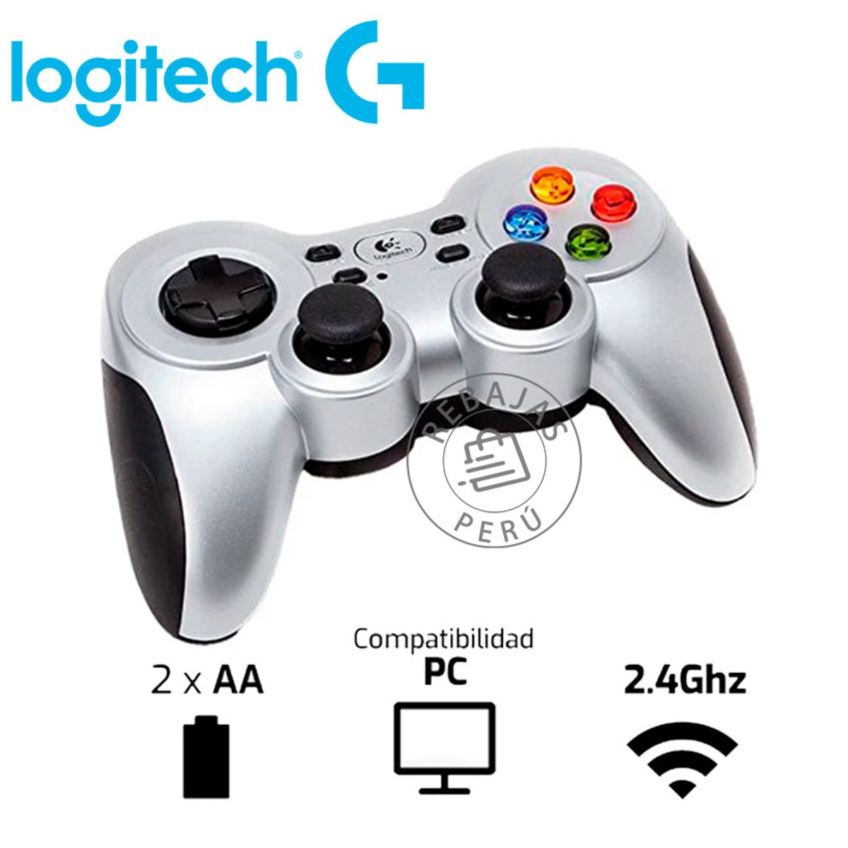 LOGITECH - Gamepad Inalámbrico Logitech G F710 Controlador PC XInput y Vibración