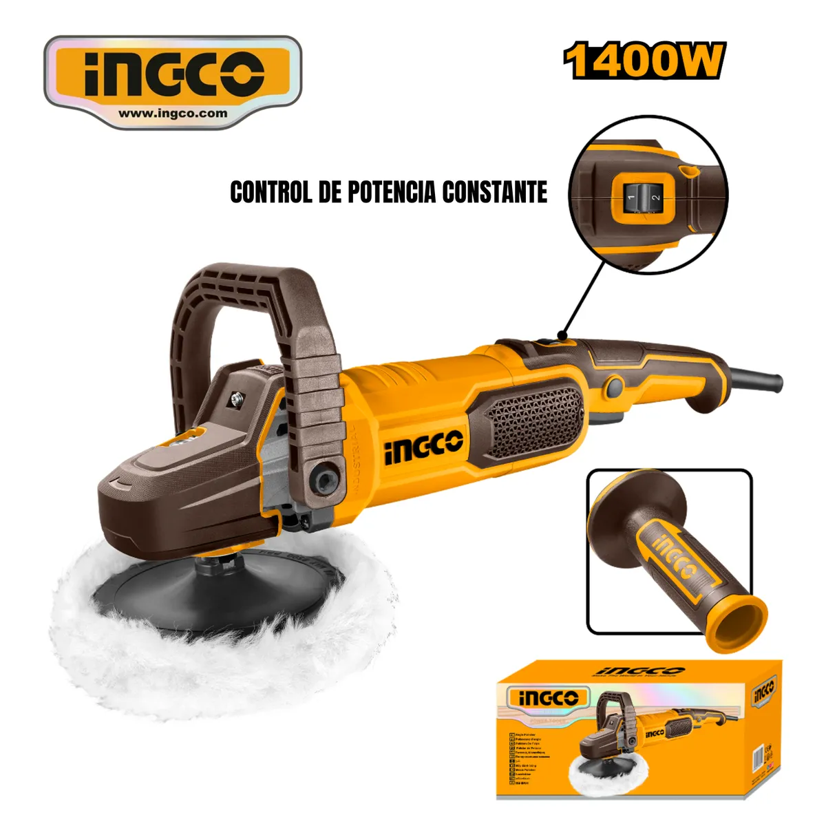 INGCO TOOLS - AP140028 PULIDORA  ANGULAR 1400W