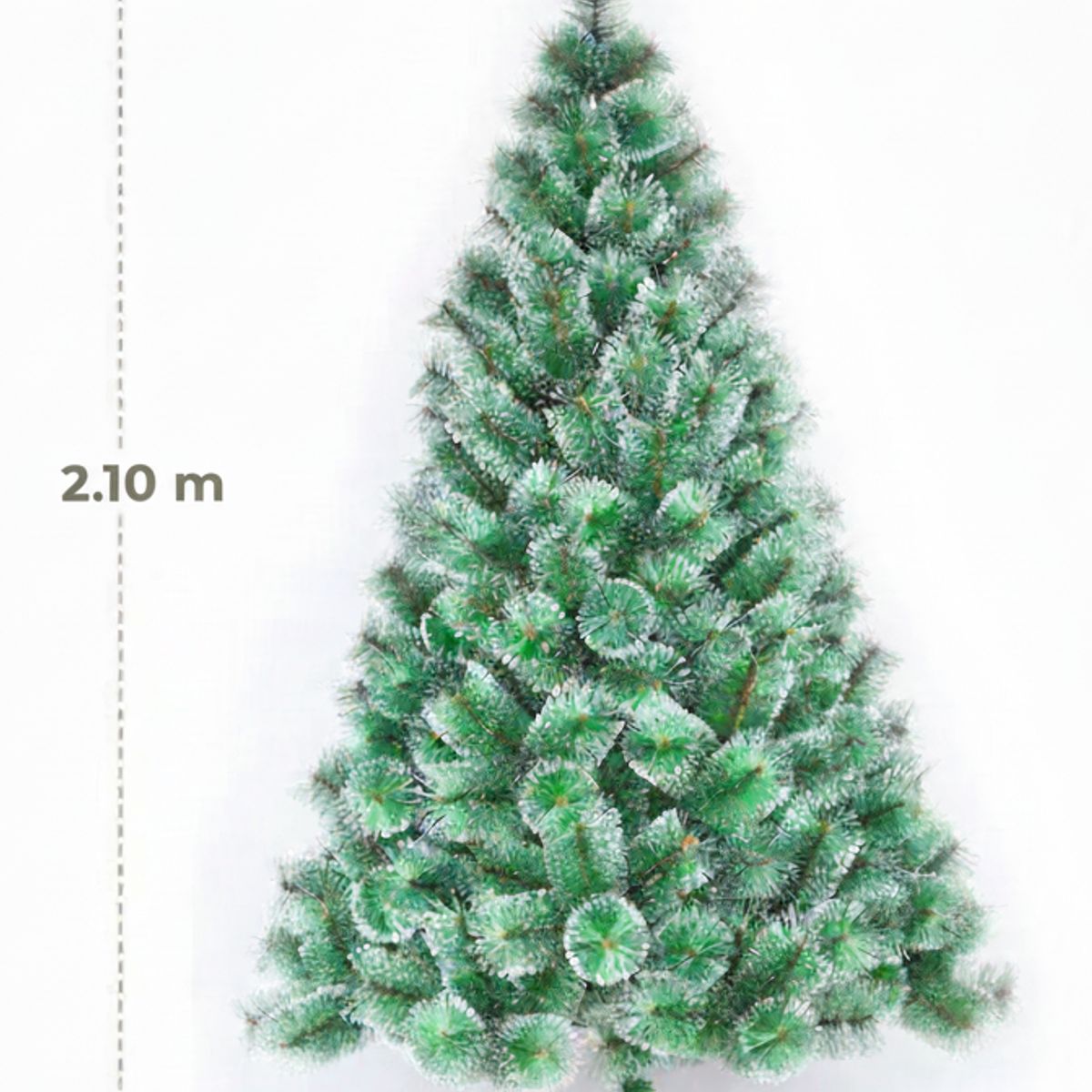 GENERICO - ARBOL DE NAVIDAD PREMIUM VERDE CON PUNTAS NEVADAS 2.10