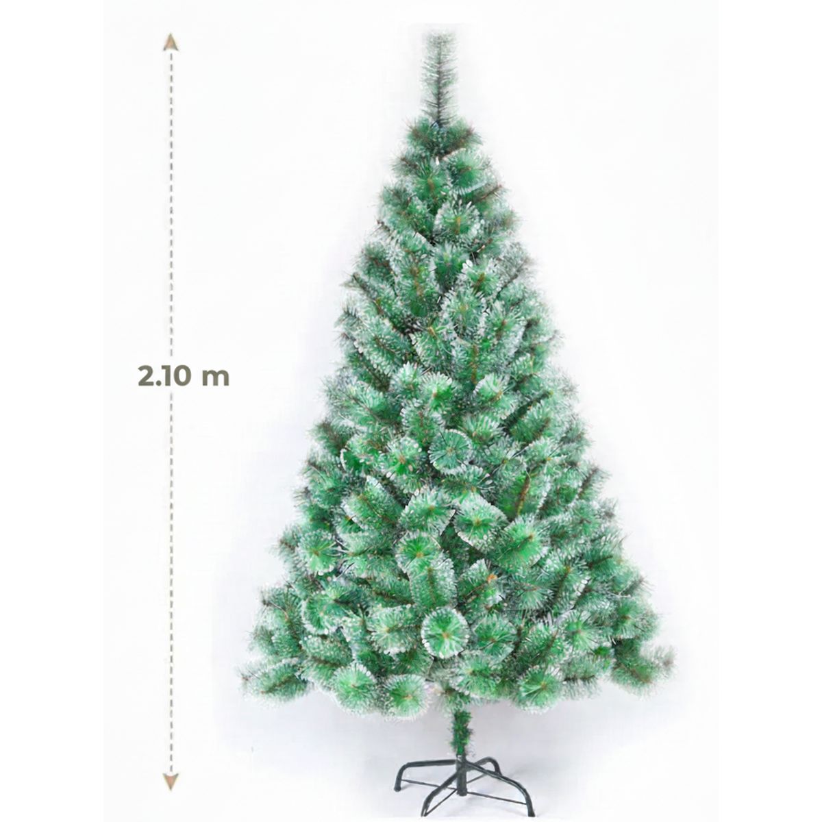 GENERICO - ARBOL DE NAVIDAD PREMIUM VERDE CON PUNTAS NEVADAS 2.10