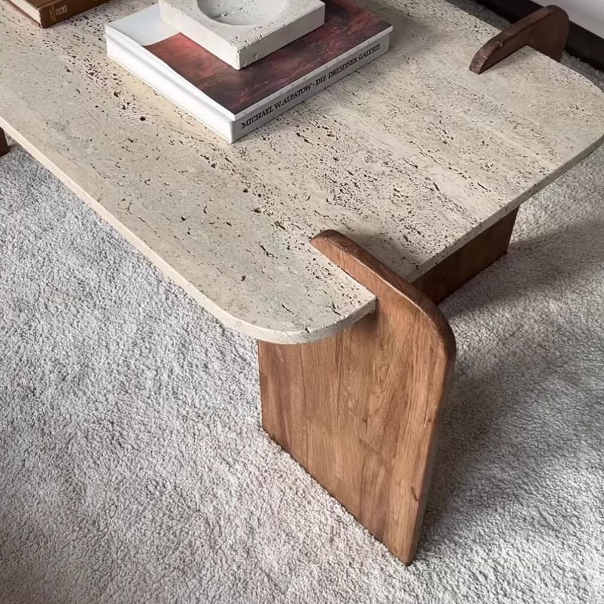 SLATERS PERU - Mesa de Centro Modelo Liria de Marmol y Madera