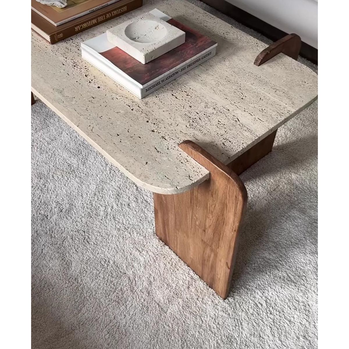 SLATERS PERU - Mesa de Centro Modelo Liria de Marmol y Madera